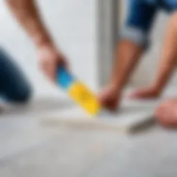 Selection of adhesive for tile application