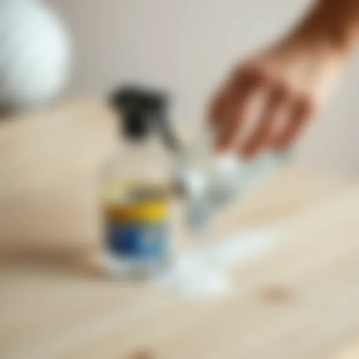 Applying solvent on MDF