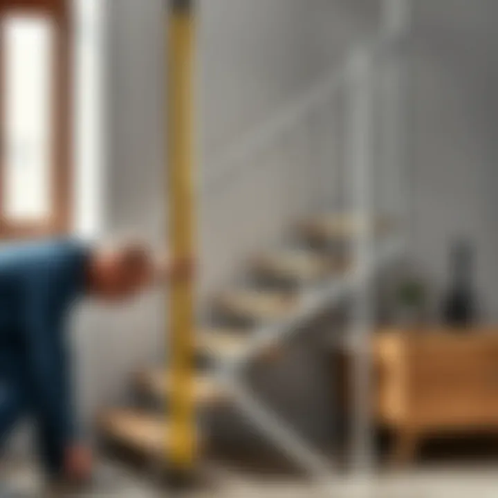 Measuring Dimensions for Staircase Measuring dimensions for constructing a basement metal staircase