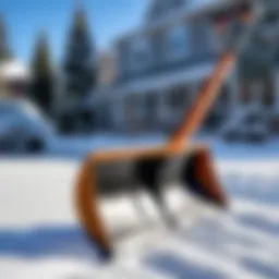 Durable snow shovel with a wide blade