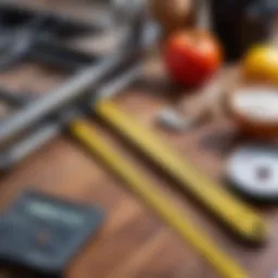 Measuring tools for kitchen area calculation