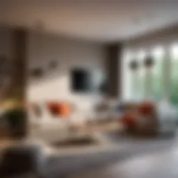 Ambient lighting in a contemporary living space