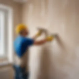 Application of primer on wall surface