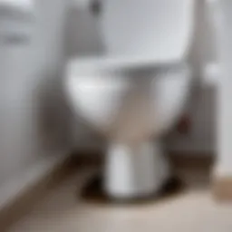 Close-up of a toilet tank with water leak