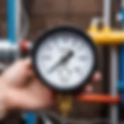Central water supply pressure gauge