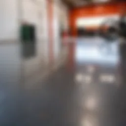 Durable epoxy flooring in a garage
