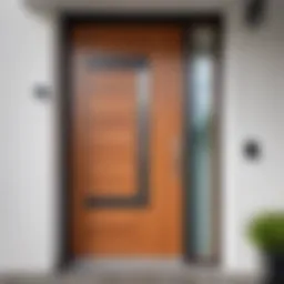 Modern wooden entrance door with sleek design