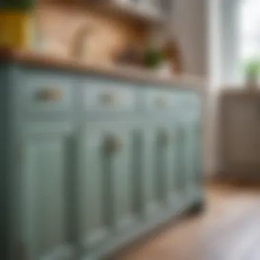 Durable Painted Furniture A beautifully painted kitchen furniture piece showcasing durability