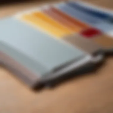 Elegant Paint Finishes Different finishes of paint swatches displayed elegantly