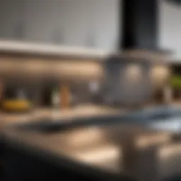Modern under-cabinet lighting illuminating a stylish kitchen countertop