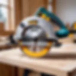 A modern circular saw showcasing advanced features and design