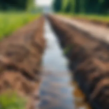 The Importance of Clean Drainage Ditches A clean drainage ditch highlighting the importance of maintenance