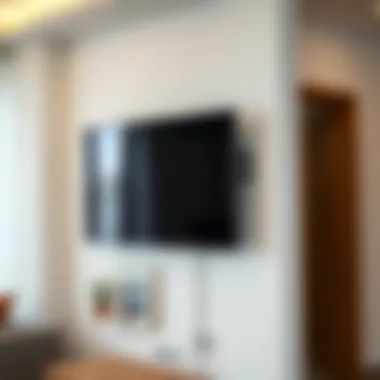 Final Look at Mounted Television Completed installation of television on wall mount