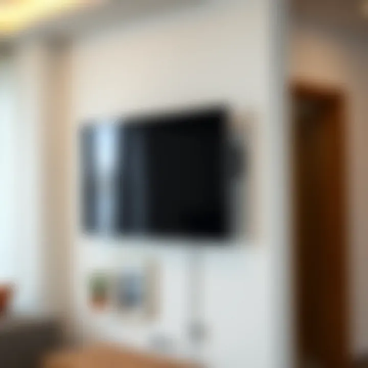 Final Look at Mounted Television Completed installation of television on wall mount