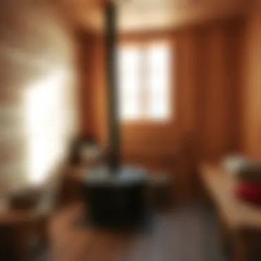 Completed sauna with a well-constructed stove foundation