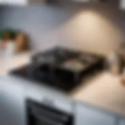 Diagram illustrating the connection of an oven and cooktop to a single cable