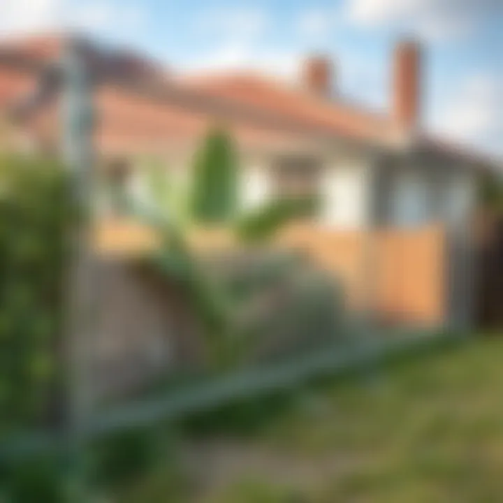 Installation stages for a metal fence