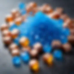 Chemical structure of copper sulfate