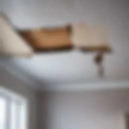 Crack in ceiling showing structural issues