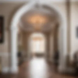 Elegant arch design in a doorway