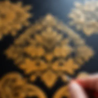 Techniques for Designing Decorative Stencils Detailed view of stencil design techniques