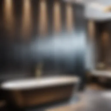 Luxurious Wet Silk Wall Effect Luxurious wet silk wall effect in a modern interior