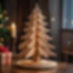 Beautifully crafted wooden Christmas tree