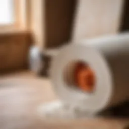 A collection of materials needed to create a decorative plaster roller