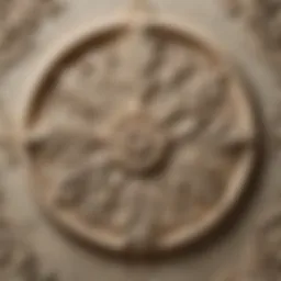 Textured plaster wall art showcasing intricate designs