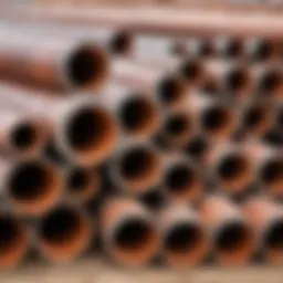 Materials required for drainage pipe construction