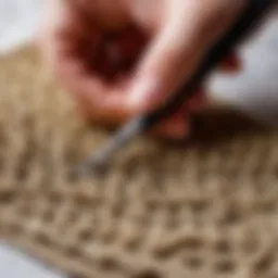 Intricate crochet hook techniques for reinforcement.