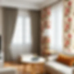 Elegant fabric swatches for living room curtains