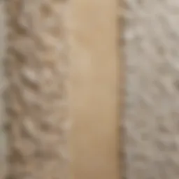 Various types of decorative plaster materials arranged