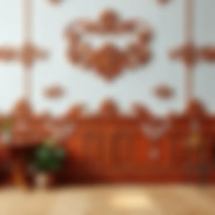 Detailed view of decorative plastering technique Detailed view of decorative plastering technique