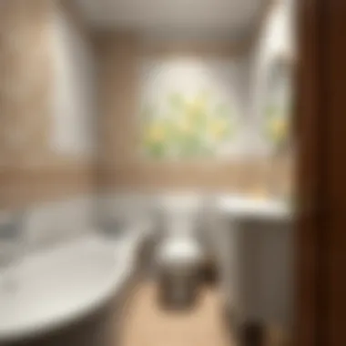 Decorative tile stickers enhancing bathroom aesthetics