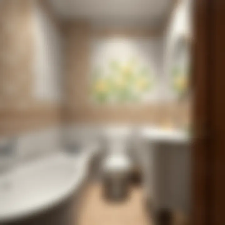 Decorative tile stickers enhancing bathroom aesthetics