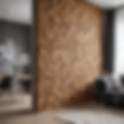 Elegant decorative wood blocks enhancing a modern interior wall