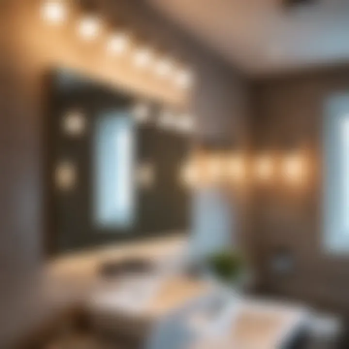Different types of light fixtures suitable for bathrooms