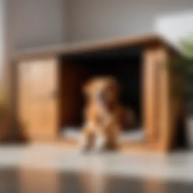 Dog enjoying its spacious enclosure