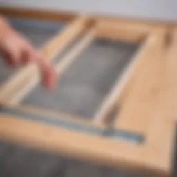 Detailed illustration of door frame assembly