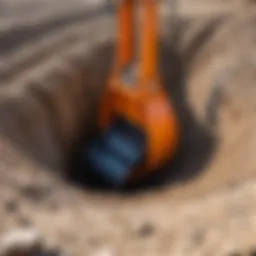 Detailed view of a dry trap installation