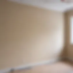 Smoothly finished drywall ready for wallpaper application