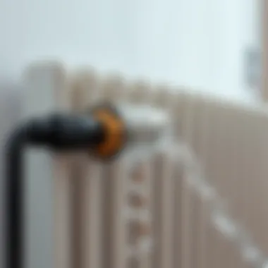Water Circulation in Radiators Close-up of a radiator with water circulation
