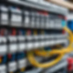 Detailed view of electrical components