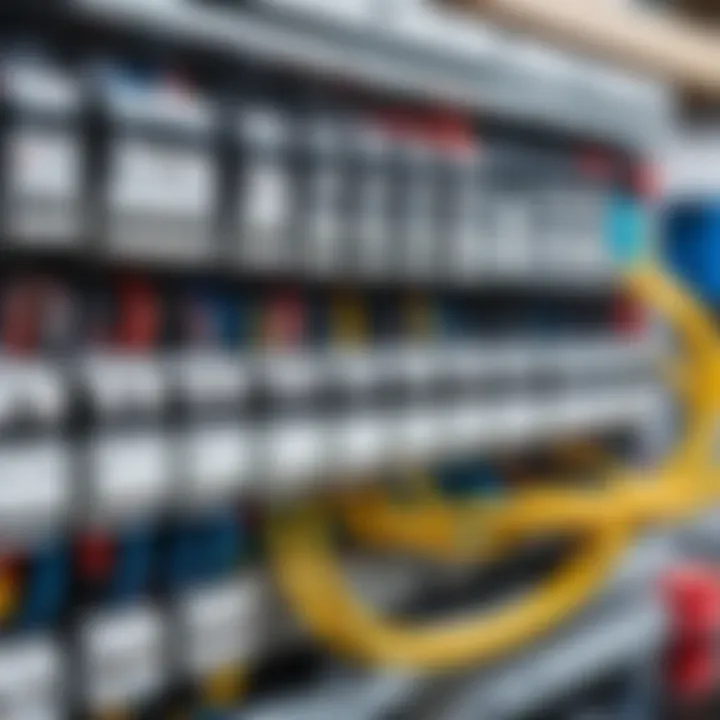 Detailed view of electrical components