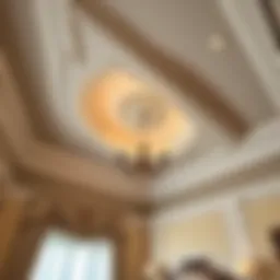 Elegant ceiling cornice design enhancing interior aesthetics
