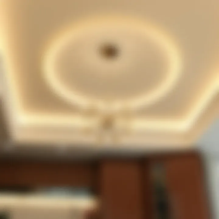 Elegant lighting features with stretch ceiling