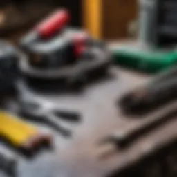Beginner's welding setup with essential tools