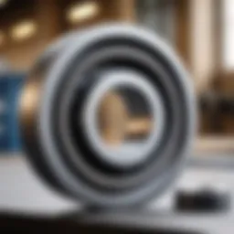 Detailed sketch of a grinding wheel and its components