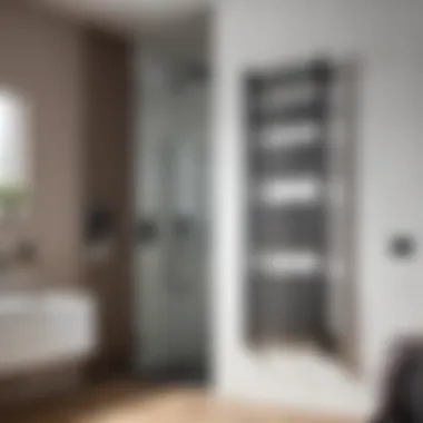Modern electric towel warmer with sleek design